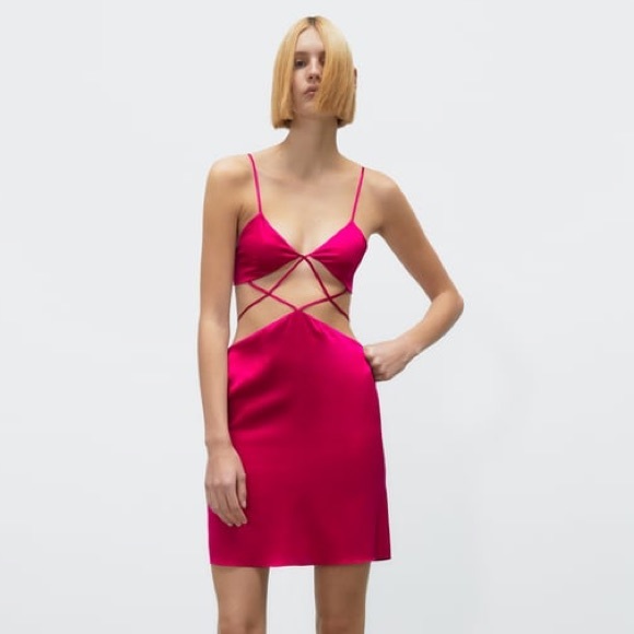 Zara Silk Cut Out Chemise - Picture 9 of 11